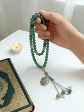 Load image into Gallery viewer, Green Rosary - Agate Stones