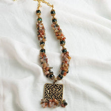 Load image into Gallery viewer, Brown Broken Agate With Green Oily Agate Set