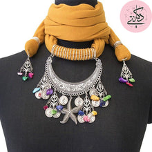Load image into Gallery viewer, Starfish Necklace Scarf - Dark Yellow