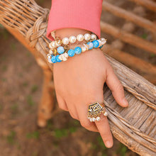 Load image into Gallery viewer, White Star Turquoise Set - Colorful Stones