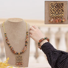 Load image into Gallery viewer, Brown Broken Agate With Green Oily Agate Set