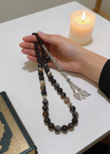 Load image into Gallery viewer, Black & Brown Rosary - Agate Stones