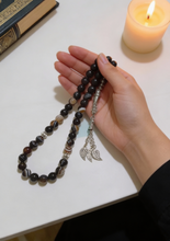 Load image into Gallery viewer, Black & Brown Rosary - Agate Stones