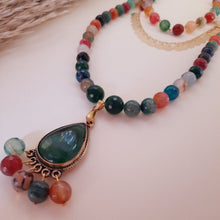 Load image into Gallery viewer, Sultana Nahid Necklace - Colorful Agate
