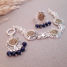 Load image into Gallery viewer, "Anta Omry" Set - Silver Plated and Agate