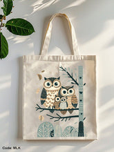 Load image into Gallery viewer, Owl Tote Bag - Linen