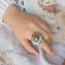 Load image into Gallery viewer, Fairouza Flower Ring - Pure Copper
