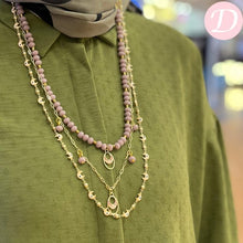 Load image into Gallery viewer, Helal Crystal Necklace - Gold Plated