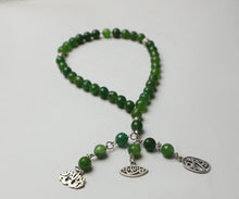 Load image into Gallery viewer, "Masha'Allah" Car Pendant - Green Jade Stone