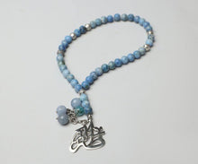 Load image into Gallery viewer, "Taha" Customized Rosary - Soft Blue Agate