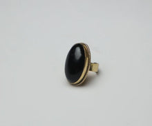 Load image into Gallery viewer, Owl Zircon Set - Black and Yellow Leather