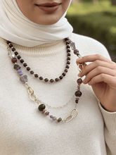 Load image into Gallery viewer, Radwa Necklace - Agate Stones