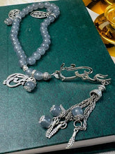 Load image into Gallery viewer, "Omar" Customized Rosary - Gray Agate Stones