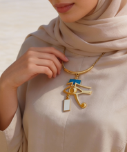 Load image into Gallery viewer, Eye of Horus Necklace - Gold Plated