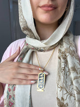 Load image into Gallery viewer, Pharaonic Obelisk Necklace - Customized Name Gold Plated