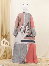 Load image into Gallery viewer, Salma jalabiya - Crepe Digital 3D