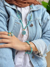 Load image into Gallery viewer, Reham Set - Turquoise And Acrylic Stones