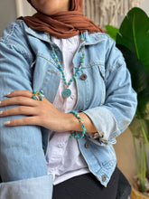 Load image into Gallery viewer, Reham Set - Turquoise And Acrylic Stones