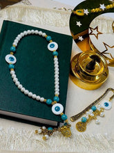 Load image into Gallery viewer, Noor Rosary - Turquoise & Pearl Rosary Set