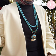 Load image into Gallery viewer, Lilian Turquoise Set - Gold Metal