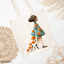 Load image into Gallery viewer, Flowers Tote Bag - Linen