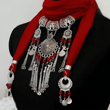 Load image into Gallery viewer, Linda Necklace Scarf - Red