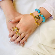 Load image into Gallery viewer, Elephant Set - Turquoise And Stones