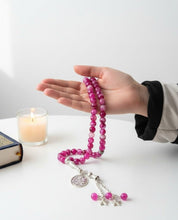 Load image into Gallery viewer, Pink Rosary - Agate Stones