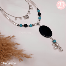 Load image into Gallery viewer, Sara Set - Pearl And Agate Stones