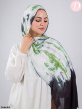 Load image into Gallery viewer, Rock Stone Scarf - Tie-Dye Cotton - Green