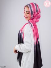 Load image into Gallery viewer, Rock Stone Scarf - Tie-Dye Cotton - Pink