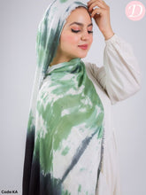 Load image into Gallery viewer, Rock Stone Scarf - Tie-Dye Cotton - Green