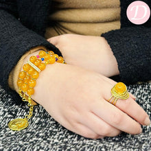 Load image into Gallery viewer, Jamila Agate Set - Gold Plated