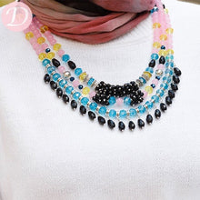 Load image into Gallery viewer, Hania Colorful Necklace - Agate with Crystal