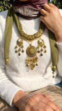 Load image into Gallery viewer, Soft Olive Necklace Scarf - Cotton