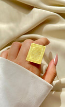 Load image into Gallery viewer, Ayat Al-Kursi Ring - Gold Plated