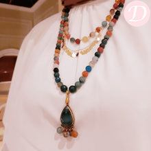 Load image into Gallery viewer, Sultana Nahid Necklace - Colorful Agate