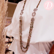 Load image into Gallery viewer, Linda Necklace - Brown Seashell Stone