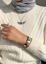Load image into Gallery viewer, Turquoise Wings Jewelry Set – Silver Plated