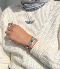 Load image into Gallery viewer, Turquoise Wings Jewelry Set – Silver Plated