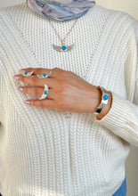Load image into Gallery viewer, Turquoise Wings Jewelry Set – Silver Plated