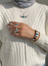Load image into Gallery viewer, Turquoise Wings Jewelry Set – Silver Plated