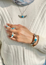 Load image into Gallery viewer, Turquoise Wings Jewelry Set – Silver Plated