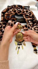 Load image into Gallery viewer, Golden Tiger Necklace Scarf - Chiffon