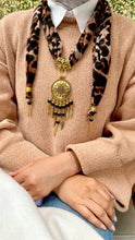 Load image into Gallery viewer, Golden Tiger Necklace Scarf - Chiffon