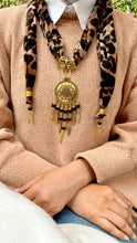 Load image into Gallery viewer, Golden Tiger Necklace Scarf - Chiffon