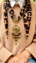 Load image into Gallery viewer, Golden Tiger Necklace Scarf - Chiffon