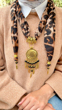 Load image into Gallery viewer, Golden Tiger Necklace Scarf - Chiffon