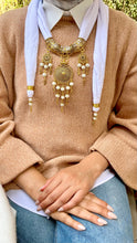 Load image into Gallery viewer, Pearl Glow Necklace Scarf - Cotton