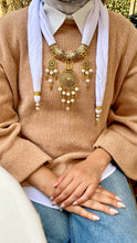 Load image into Gallery viewer, Pearl Glow Necklace Scarf - Cotton